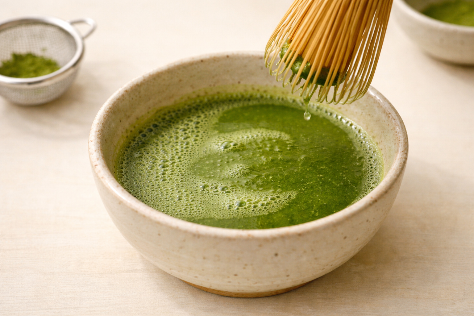 20 seconds: refine the foam