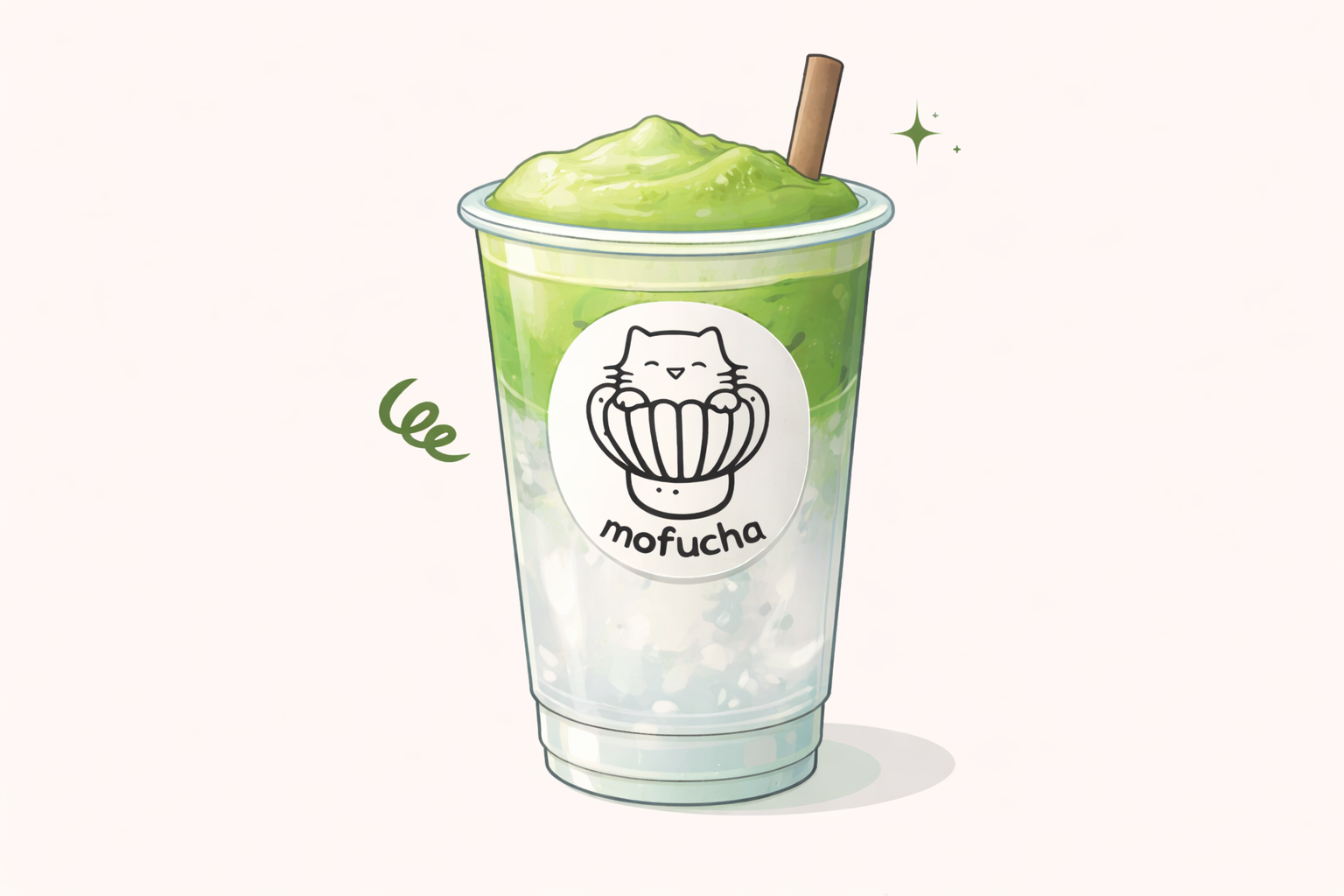 Cloud Matcha Coconut with fluffy matcha cream floating over clear coconut water, one of our best handcrafted matcha drinks in Clementi, Singapore