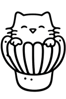 mofucha cat mascot inside a matcha whisk, representing a home-based matcha brand in Clementi, Singapore