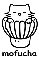 mofucha logo featuring a cozy cat inside a matcha whisk, representing handcrafted matcha latte drinks in Clementi, Singapore